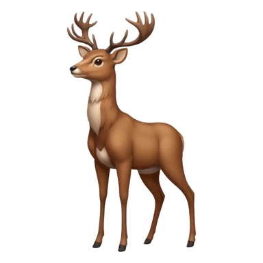 a deer standing on 2 legs sticker