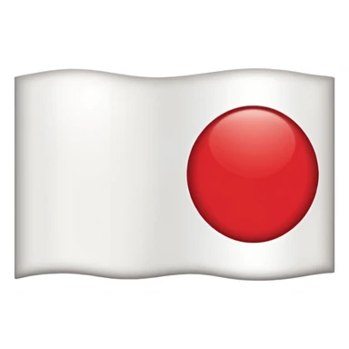 Japan flag thick white border  sticker