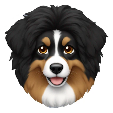 black tri color american-bollie-with-cropped-ears sticker