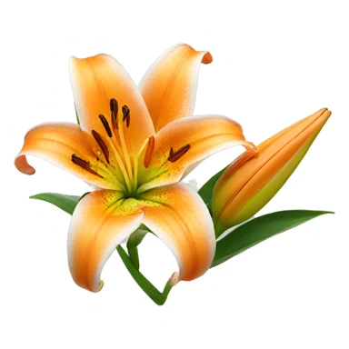 lily flower orange  sticker