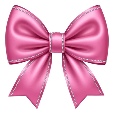 pink bow with sparkles sticker