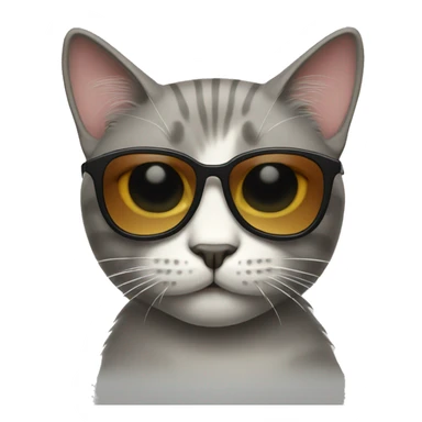 Cat with sunglasses sticker