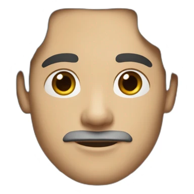 man with light skin tone and long dark hair down to his chin with a wavy hairstyle and a thin nose wearing a long gray scarf sticker