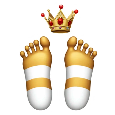 feet with crown and text "Five Years" sticker