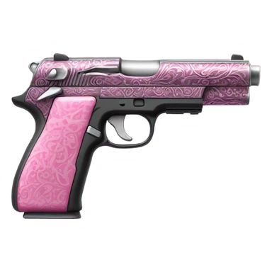 pink gun  sticker