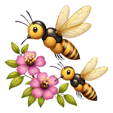 La la mañana se alegra entre flores y praderas ve avanzar mariposa bella y majestuosa entre colibrís y la abeja polinizando y Disfrutando del néctar de su miel sticker