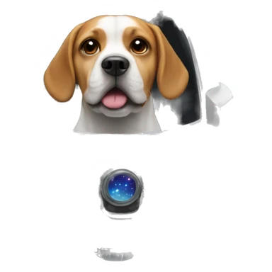 Dog in a spaceship  sticker