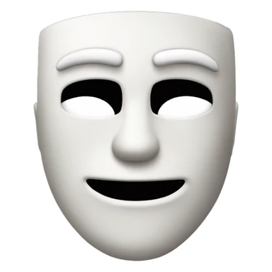 Máscara blanca de tobi sticker