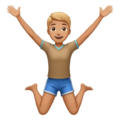 jumping person with arms raised, expressing pure happiness sticker