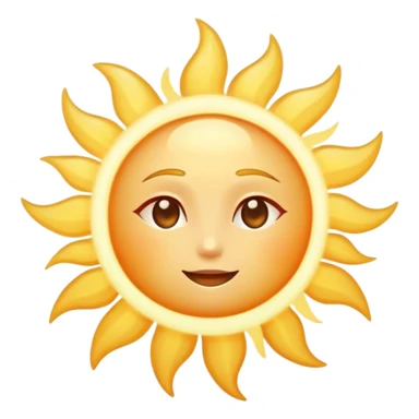 Cinematic Realistic Sunshine Emoji, Warm and golden, with soft rays of light streaming down from a bright, glowing sun. The golden hue bathes the world in warmth, uplifting the spirit and bringing a sense of joy and radiance. Soft glowing outline, capturing the essence of happiness, warmth, and light in a beautiful sunny day! sticker