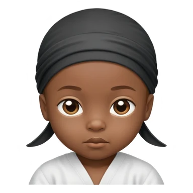black baby wearing durag sticker