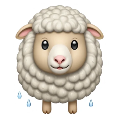 Mouton à la pluie sticker