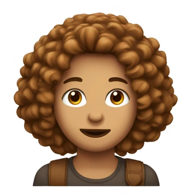 un mec avec les cheuveux frissé et la peaux marron sticker