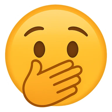 face with hand over mouth emoji sticker