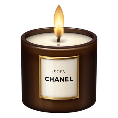 Dark Brown and white Chanel Candle sticker