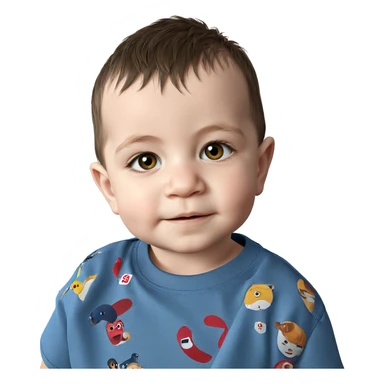 realistic portrait of a boy sticker