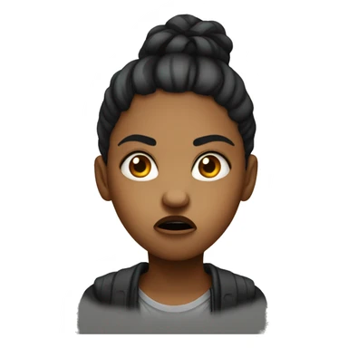 angry girl with septum  sticker