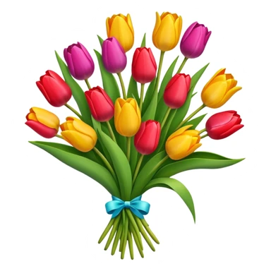 puket of tulips sticker