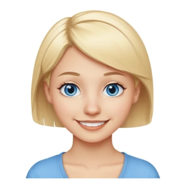 20 year old woman with short blonde hair, a nose piercing and blue eyes  sticker