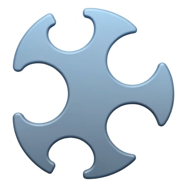 Minimal flat-style puzzle piece emoji in blue and grey, professional design for business presentation, clean edges, modern Anaplan-style aesthetic sticker