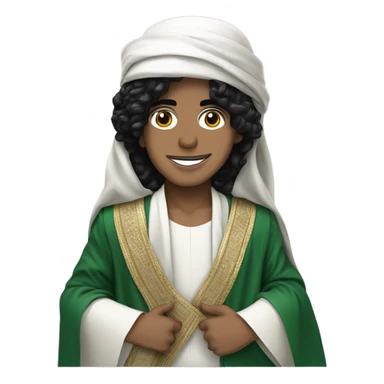 Michael Jackson wearing a Saudi dress sticker