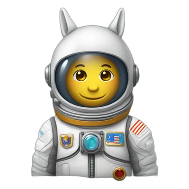 une licorne en costume de cosmonaute sticker