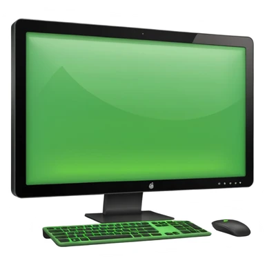 green pc monitor sticker