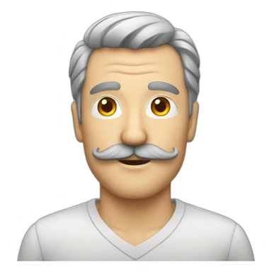 german man with mustache sticker