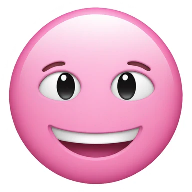 Pink smiley emoji  sticker