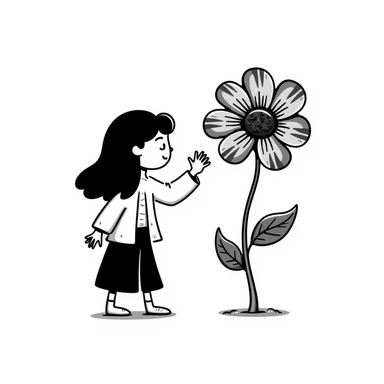 girl zombie with black long hair sticker