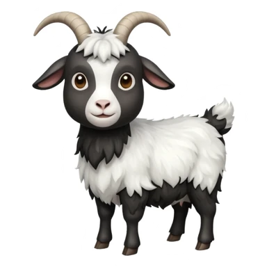 Black and white goat sticker