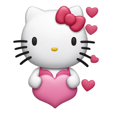 Hello kitty with hearts around sticker