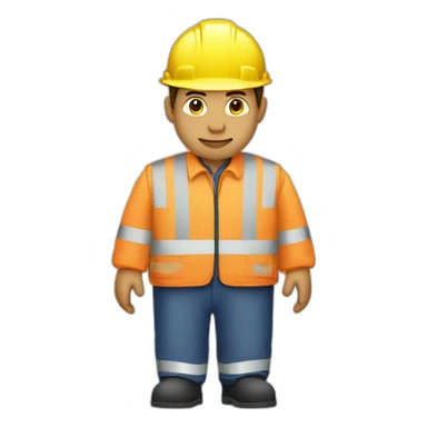 person inspecting road works normal clothes white sticker