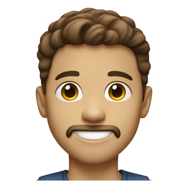 smiling boy with brown hair and gotee sticker