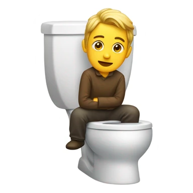 Person on toilets  sticker