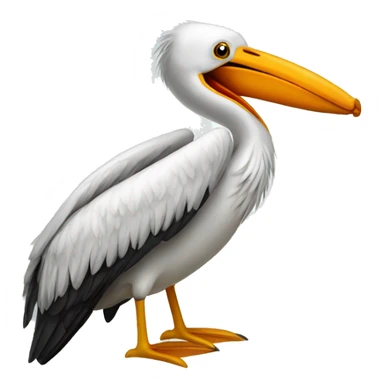 Pelican with a magnifying glass sticker