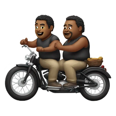 2 fat guys on their bikes sticker