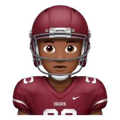 college football player Maroon color sticker