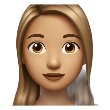 girl with brown long open hair light brown skin sticker