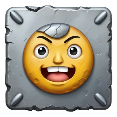 small, fat wall nail that looks hammered with an expressive face sticker