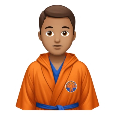 New York Knicks fan in a robe sticker