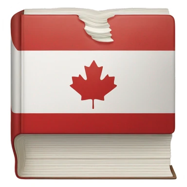 canada flag book sticker