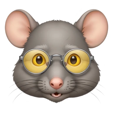 Ratón con lentes amarillos sticker