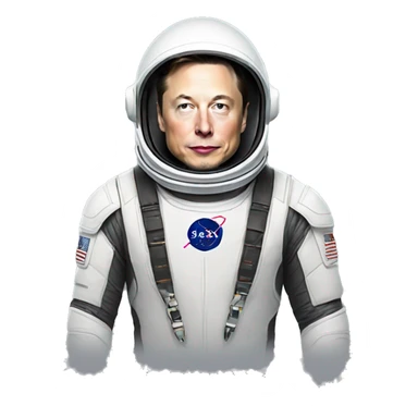 Elon Musk in a SpaceX spacesuit sticker