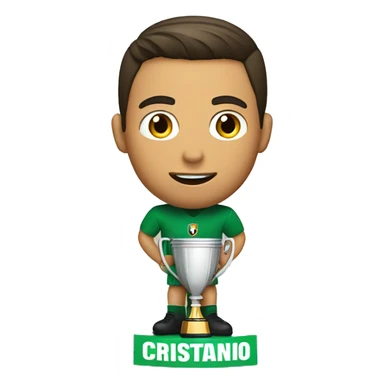 Cristiano with the word cup trophy sticker