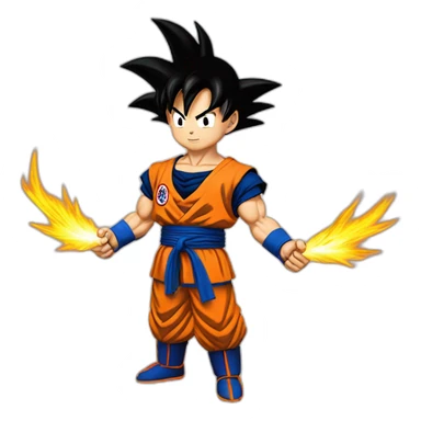Goku fait un doigt d'honneur sticker