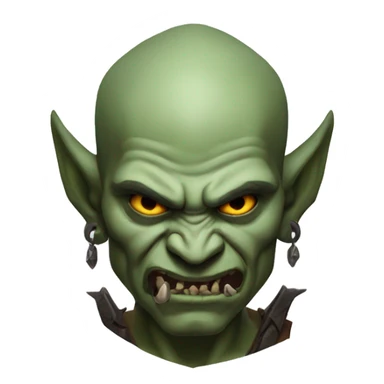 diablo orc male with skull  sticker