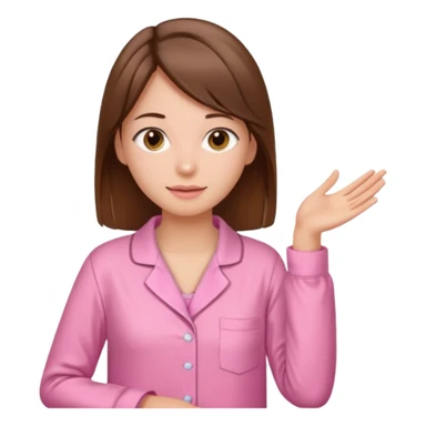 Make a women woth straight hair using pj pink sticker