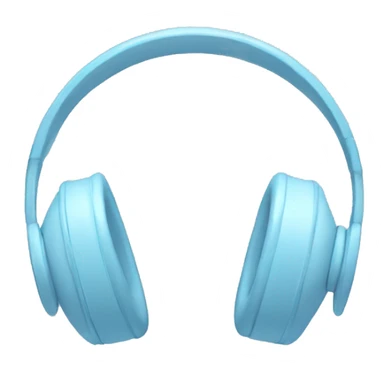 pastel blue headphones with bows sticker