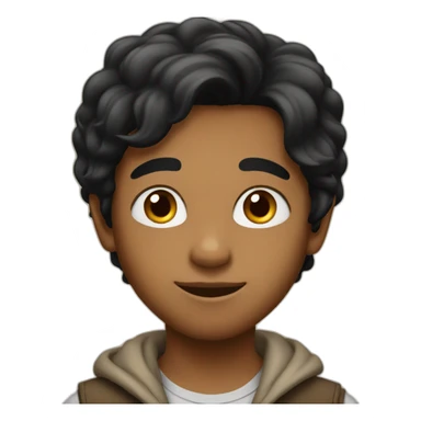 Indianboy with black hair sticker